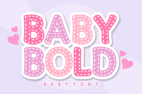 Baby Bold: Adorable Stitched Font for Sweet Designs