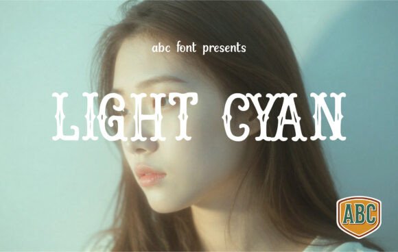 Discover the Delicate Charm of the Light Cyan Typeface