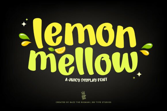 Lemon Mellow: A Bubbly Display Font for Joyful Design