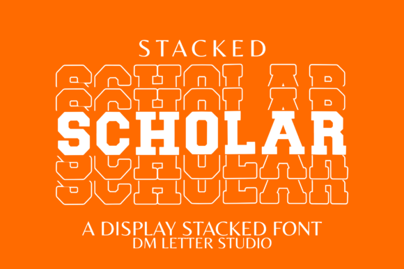 Scholar Stacked: A Bold Typeface for School Pride